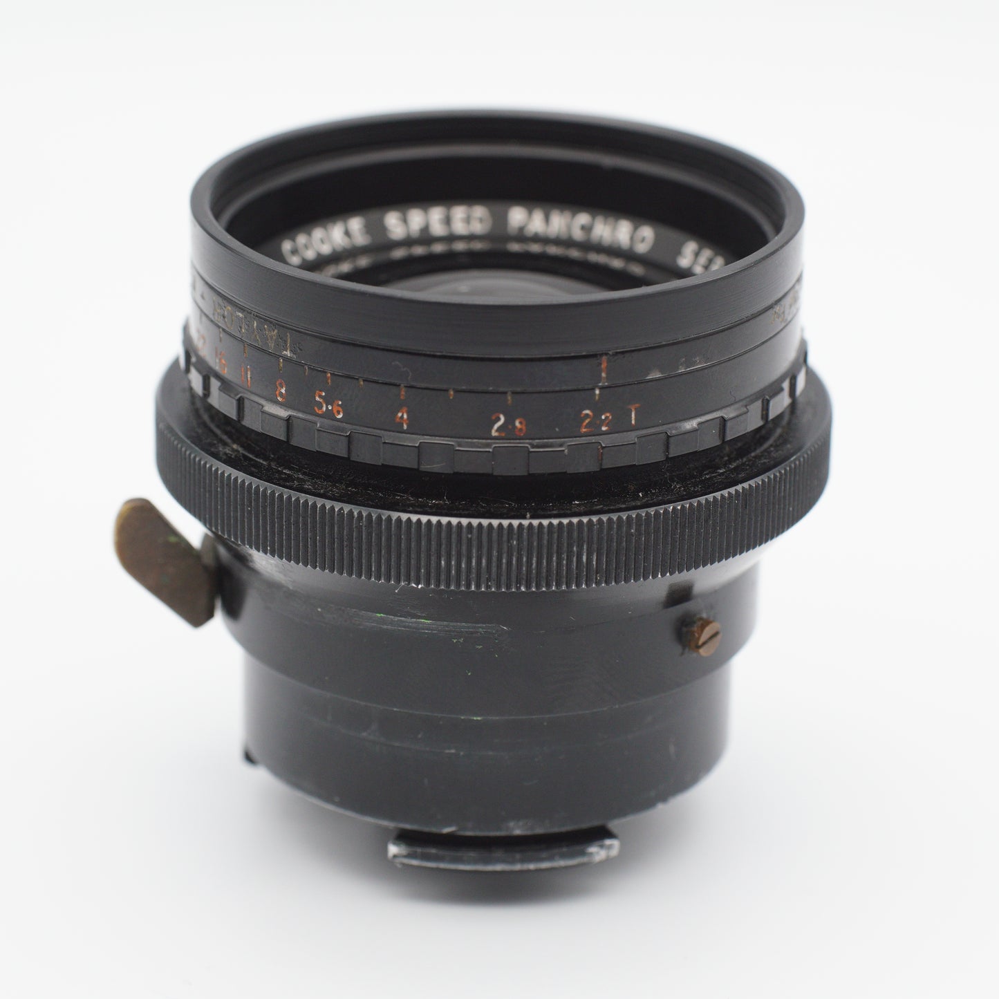 Cooke Speed Panchro 25mm f/2 (T2.2) Series III vintage lens by Taylor Hobson, iconic for its warm, cinematic look, displayed with a metal body and classic design, available at Retro Cameras Ireland