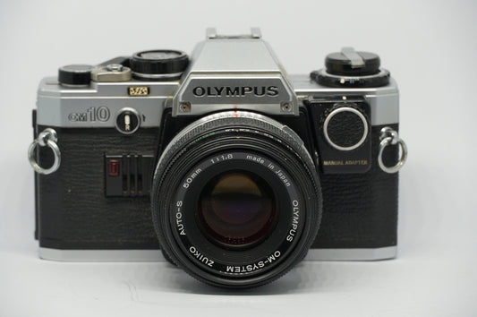 Olympus OM-10 35mm Film Camera with Zuiko 50mm f/1.8 + Manual Adapter