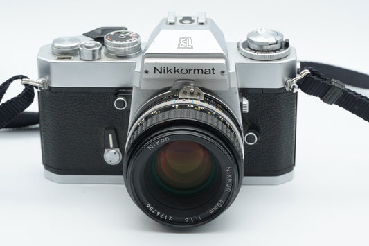 Nikkormat EL 35mm Film Camera + Nikkor 50mm f/1.8 Lens