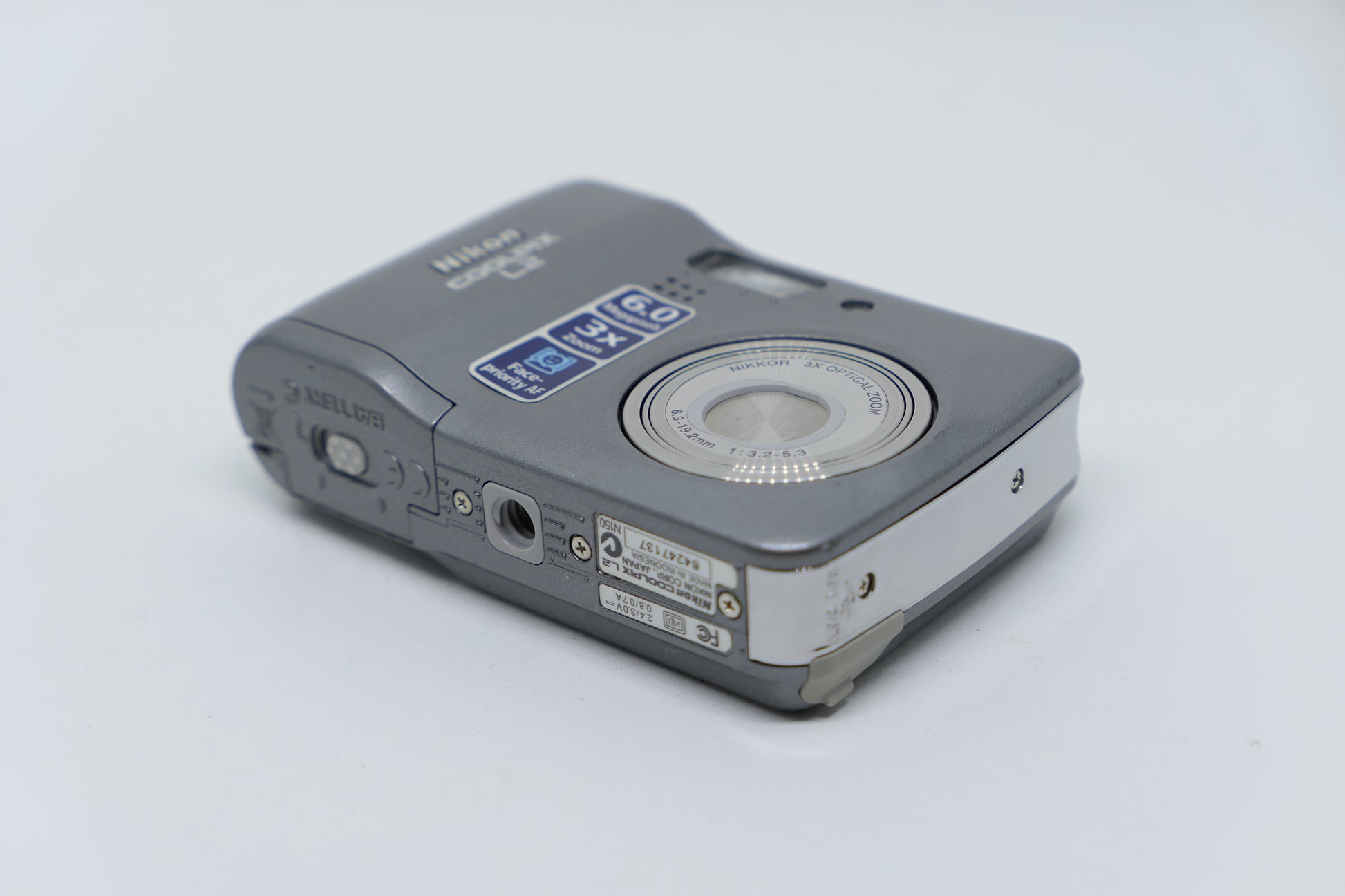 Digital camera on a white background