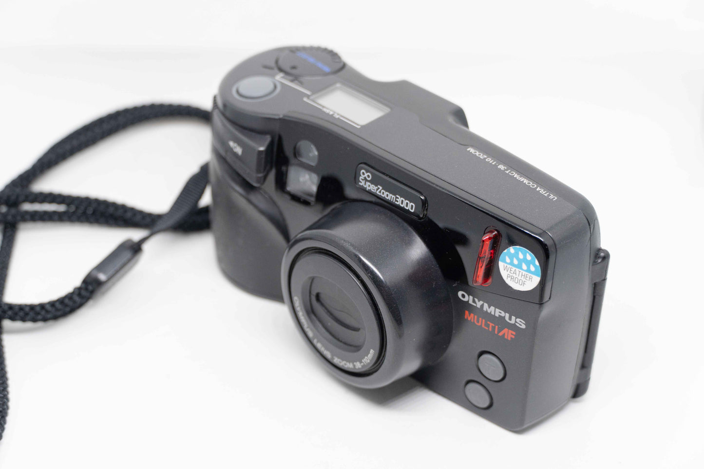 Olympus SuperZoom 3000 35mm Film Camera – Weatherproof Retro Point and Shoot