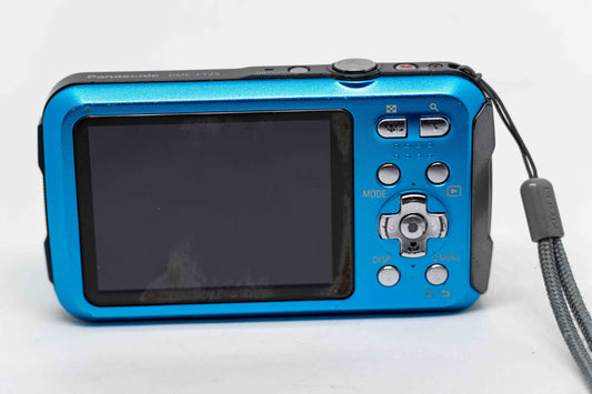 Panasonic Lumix DMC-FT25 Waterproof CCD Digital Camera – Blue Retro Adventure Camera